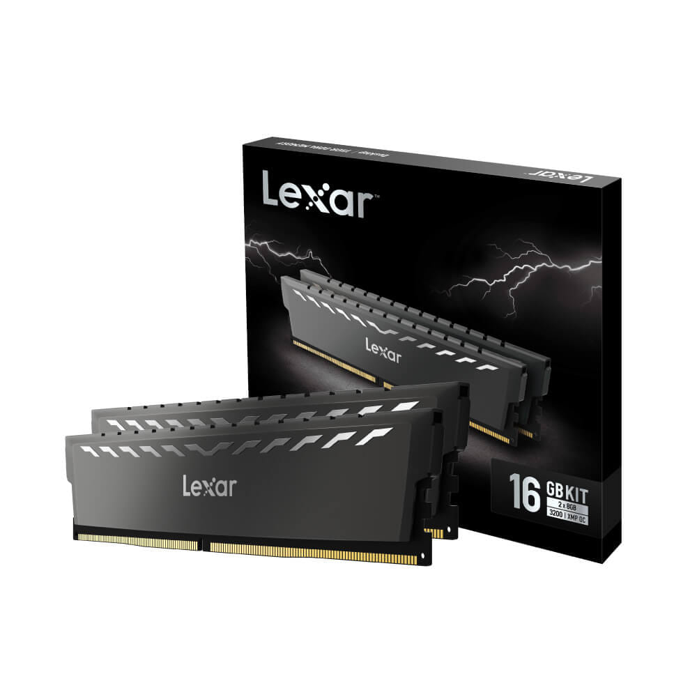 แรมพีซี LEXAR THOR 16GB KIT(8GBX2) DDR4/3200MHZ CL16 U-DIMM HEATSINK (LD4BU016G-R3200GDXG)_2