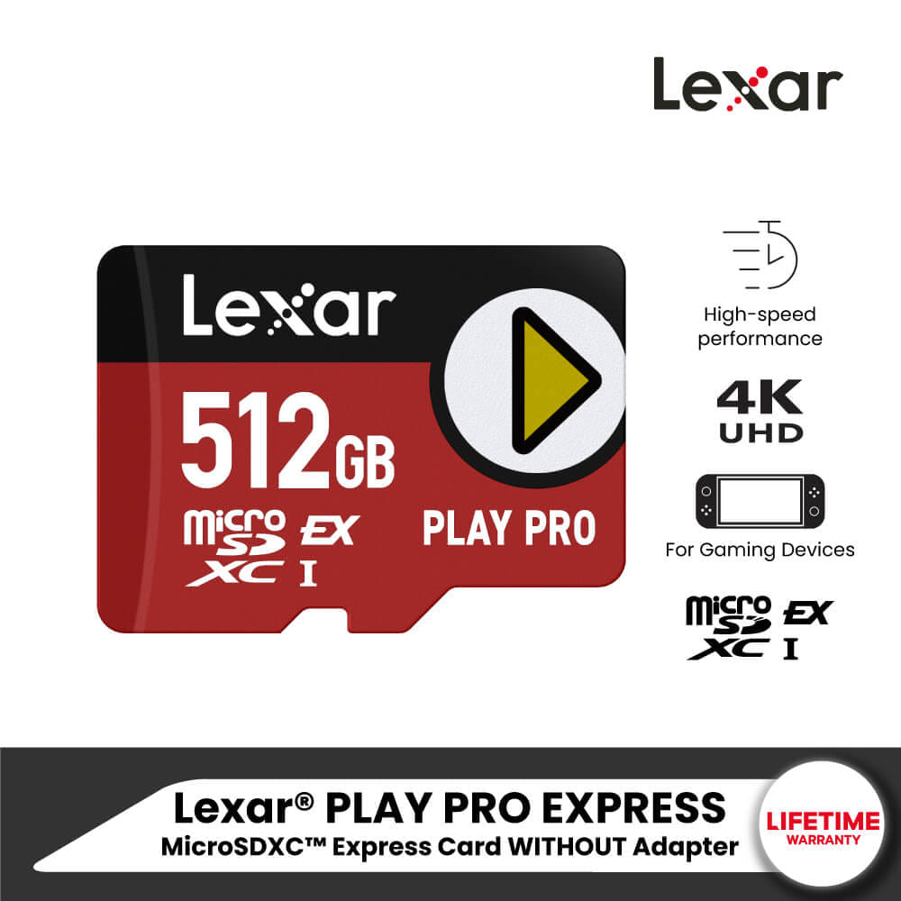 การ์ดหน่วยความจำ ไมโครเอสดีการ์ด LEXAR MICROSD CARD PLAY PRO EXPRESS 512GB RW900/600MB/S (LMSXPS0512G-BNNNG) FOR NINTENDO SWITCH_7