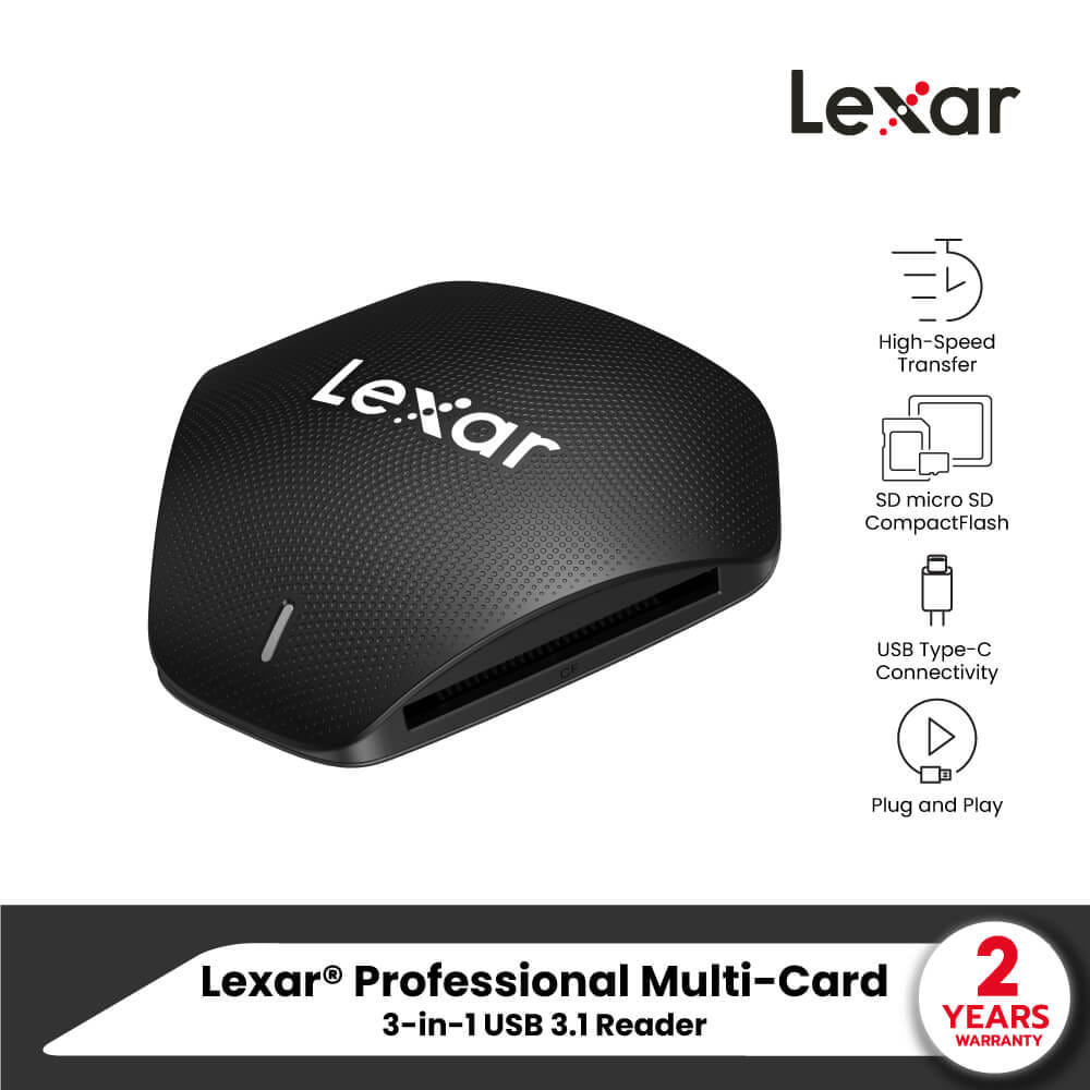 การ์ดรีดเดอร์  Lexar Multi-Card 3-in-1 SD/MicroSD CompactFlash Card