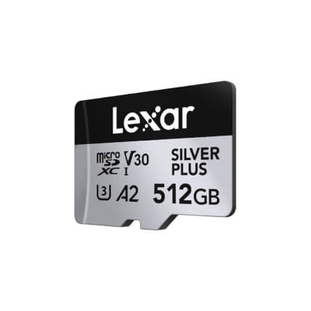 การ์ดหน่วยความจำ ไมโครเอสดีการ์ด LEXAR PROFESSIONAL SILVER PLUS MICROSD CARD 512GB READ 205MB/S WRITE150MB/S (LMSSIPL064G-BNANG)_0