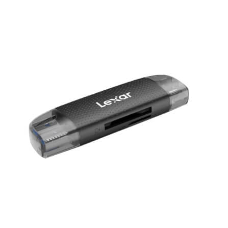 การ์ดรีดเดอร์ Lexar Dual-Slot SD/MicroSD Card, USB-A/C, UHS-I_0