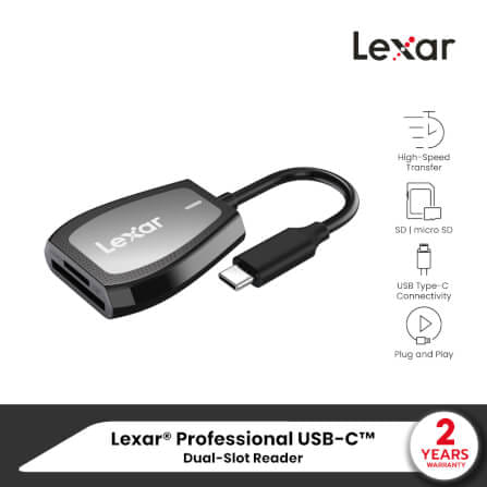 การ์ดรีดเดอร์ Lexar Dual-Slot SD/MicroSD Card, USB-C_7