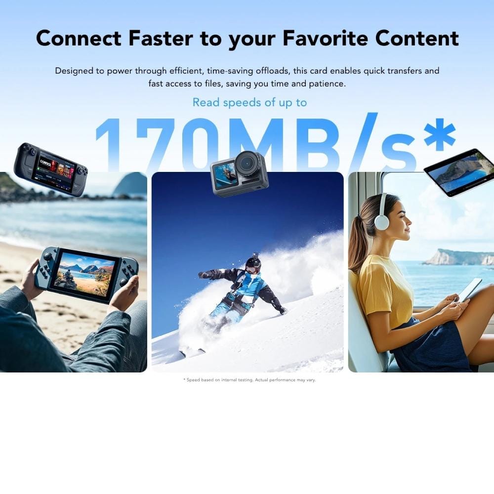 การ์ดหน่วยความจำ ไมโครเอสดีการ์ด LEXAR MICROSD CARD BLUE PLUS 64GB R100MB/S1 (LMSBLPL064G-BNANG) FOR SMARTPHONES TABLETS ACTION CAMERA_2