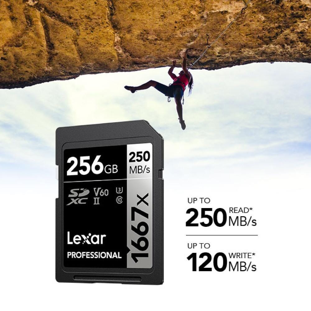 การ์ดหน่วยความจำ เอสดีการ์ด LEXAR SD1667X 64GB UHS-II U3 V60 SD CARD FULL-HD 3D 4K RW250/120MB/S (LSD64GCB1667)_4