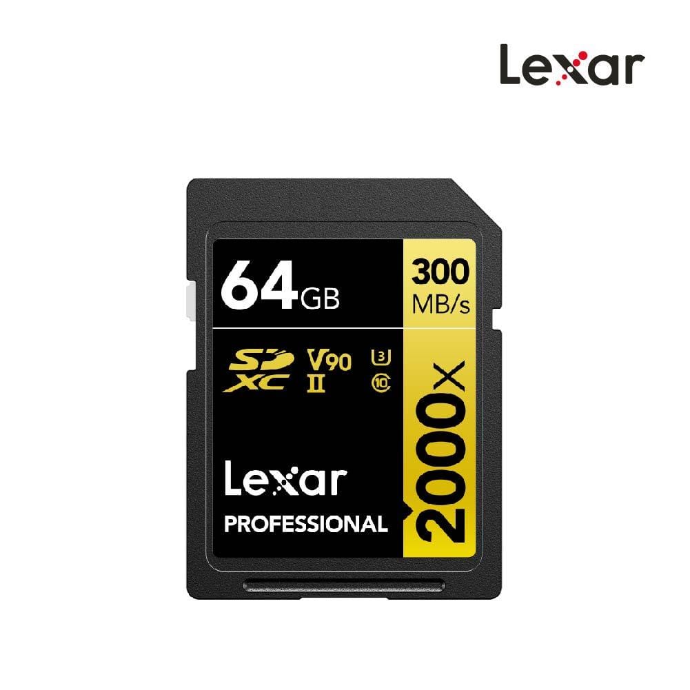การ์ดหน่วยความจำ เอสดีการ์ด LEXAR SD2000X 64GB UHS-II U3 V90 SD CARD FULL-HD 3D 4K 8K RW300/260MB/S (LSD2000064G)_3
