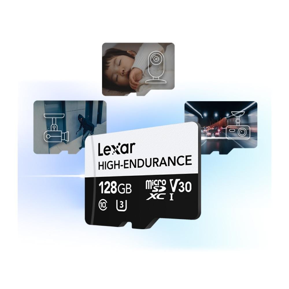 การ์ดหน่วยความจำ ไมโครเอสดีการ์ด LEXAR HIGH-ENDURANCE 32GB MICROSD CARD SPEED 100MB/S (LMSHGED032G) SUPPORTS 1080P FULL-HD AND 4K VIDEO_4