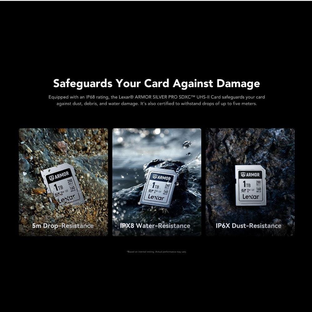 การ์ดหน่วยความจำ เอสดีการ์ด LEXAR ARMOR SILVER PRO 256GB SD CARD FULL-HD 6K RW280/160MB/S LSDAMSP256G-RNNNG)_7