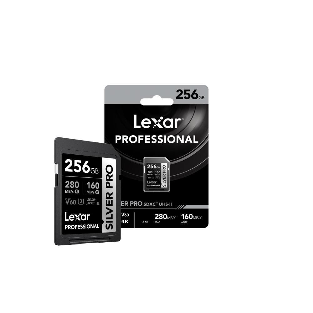 การ์ดหน่วยความจำ เอสดีการ์ด LEXAR SILVER PRO 256GB UHS-II U3 V60 SD CARD FULL-HD 3D 4K RW280/160MB/S (LSDSIPR256G)_3