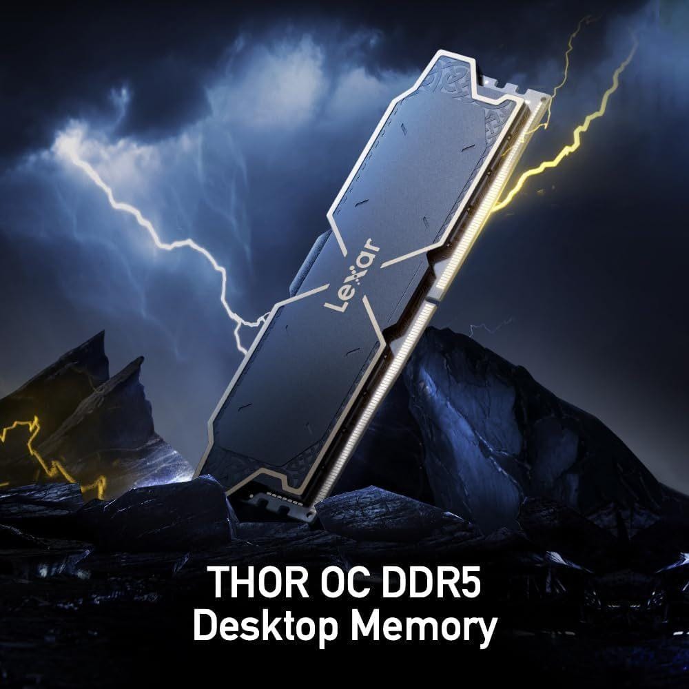 แรมพีซี LEXAR THOR OC BLACK DDR5 6000 U-DIMM 16GBX2 DUAL PACK (LD5U16G60C38LG)_4