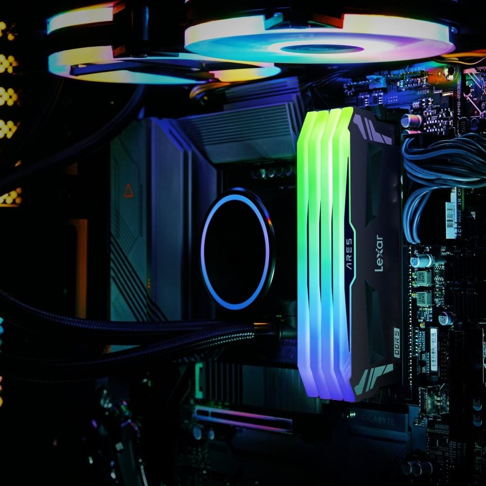 แรมพีซี LEXAR ARES RGB DDR5 6400 DESKTOP MEMORY 16GB OC+RGB WHITE (LD5EU016G-R6400GDWA)_3