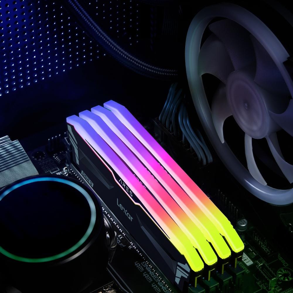 แรมพีซี LEXAR ARES RGB DDR5 6400 DESKTOP MEMORY 16GB OC+RGB WHITE (LD5EU016G-R6400GDWA)_4