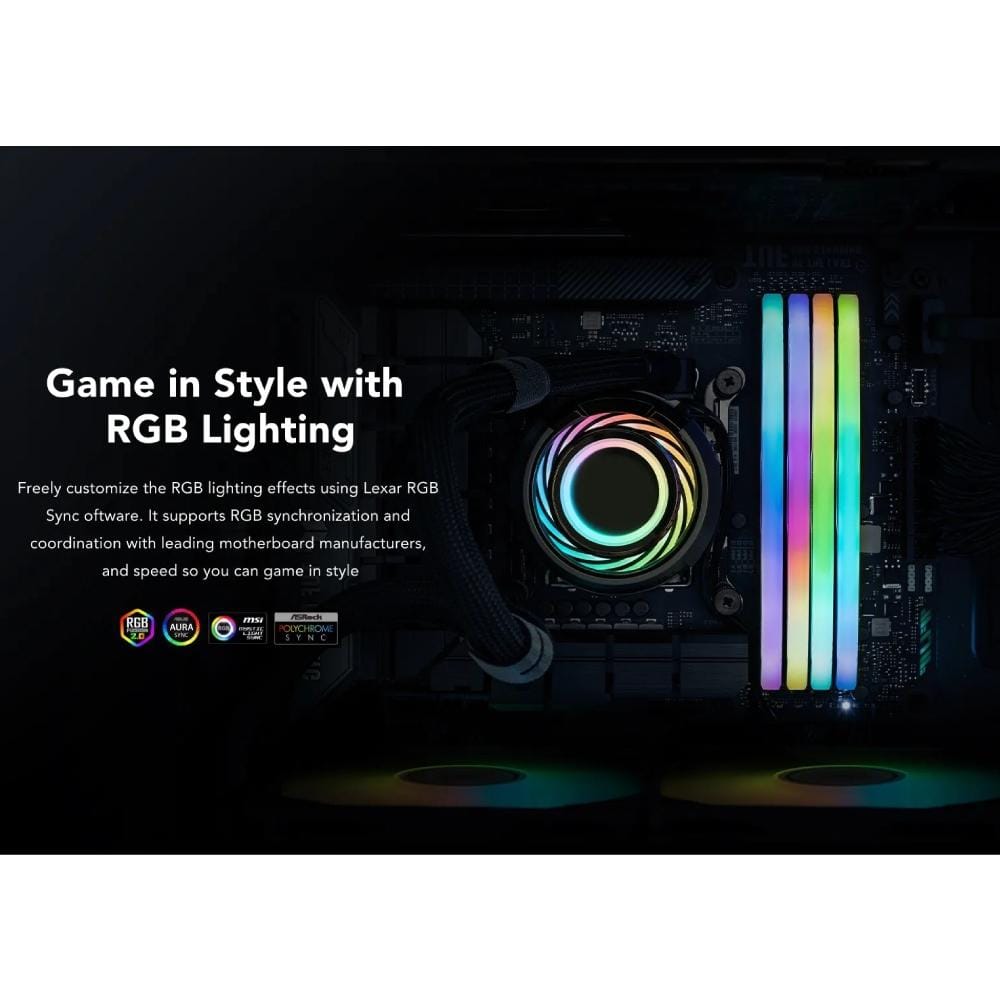 แรมพีซี LEXAR ARES RGB DDR5 7200 DESKTOP MEMORY 16GB KIT (LD5U16G72C34LA-RGD)_4