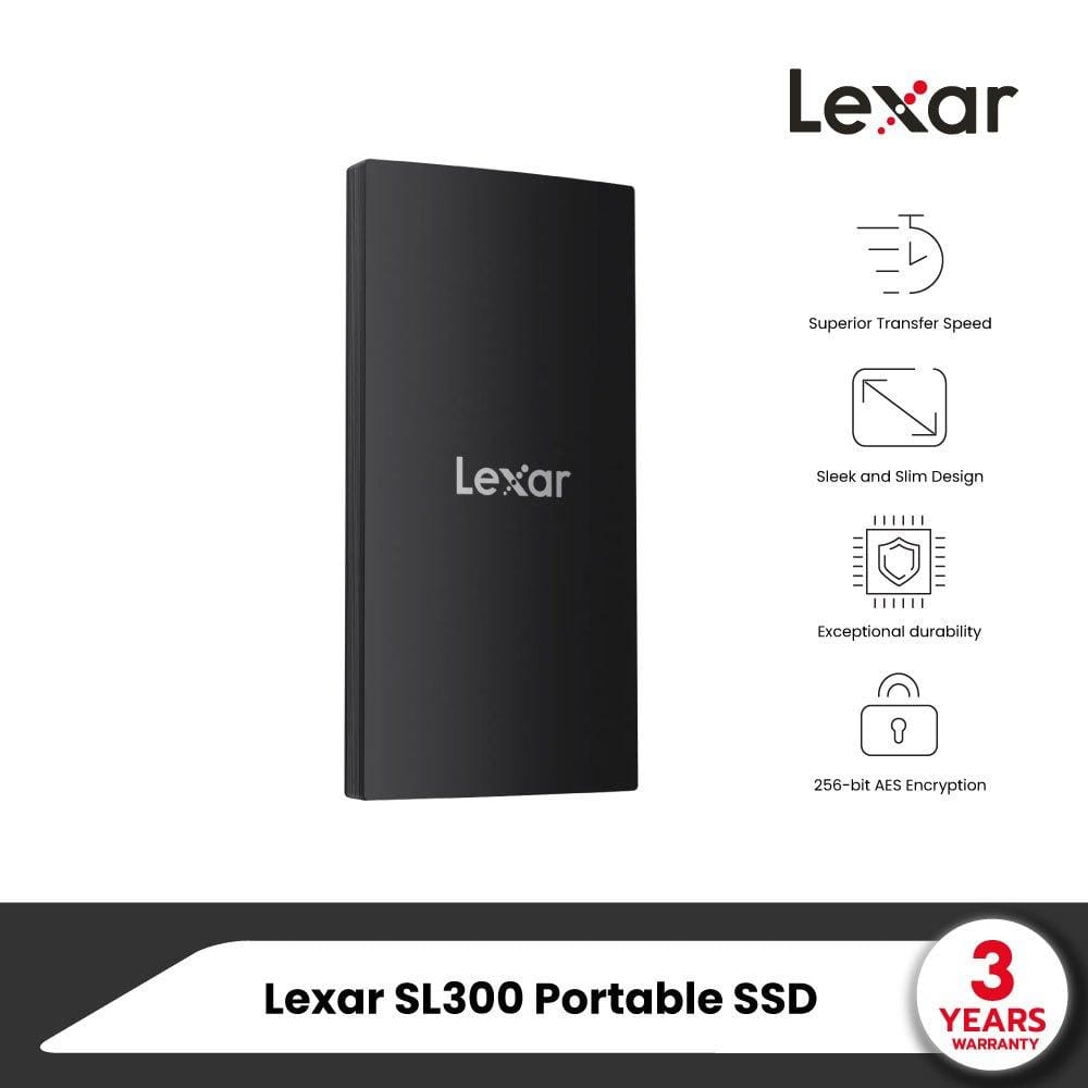 เอสเอสดีพกพา Lexar PortableSSD SL300 1TB 2 in 1 USB-C / USB-A (LSL300001T-RNBNG)_8