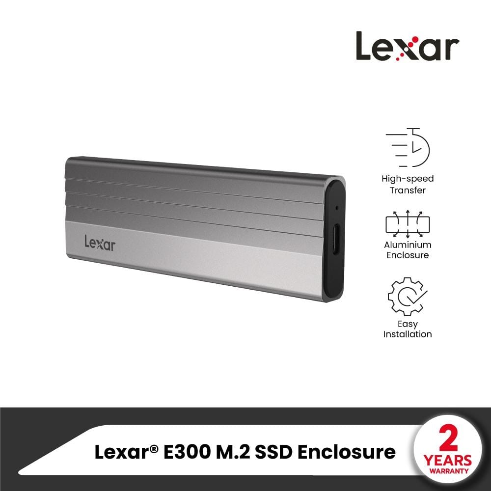 กล่องสำหรับแปลงเอสเอสดี Lexar E300 M.2 SSD Enclosure USB 3.2 Gen 2 (LPAE300-RNBNG)_6
