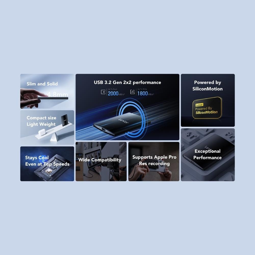 เอสเอสดีพกพา Lexar PortableSSD SL500 1TB [มี Magnetic set]_2