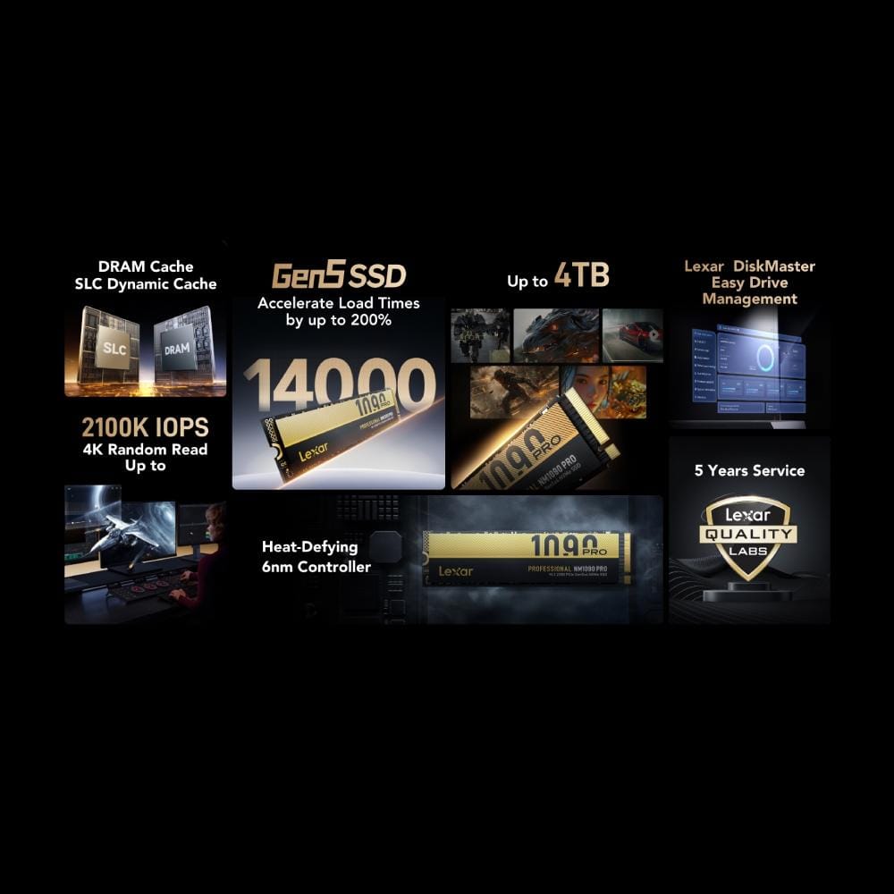เอสเอสดี ภายใน Lexar NM1090 Pro PCIe G5x4 4TB_2