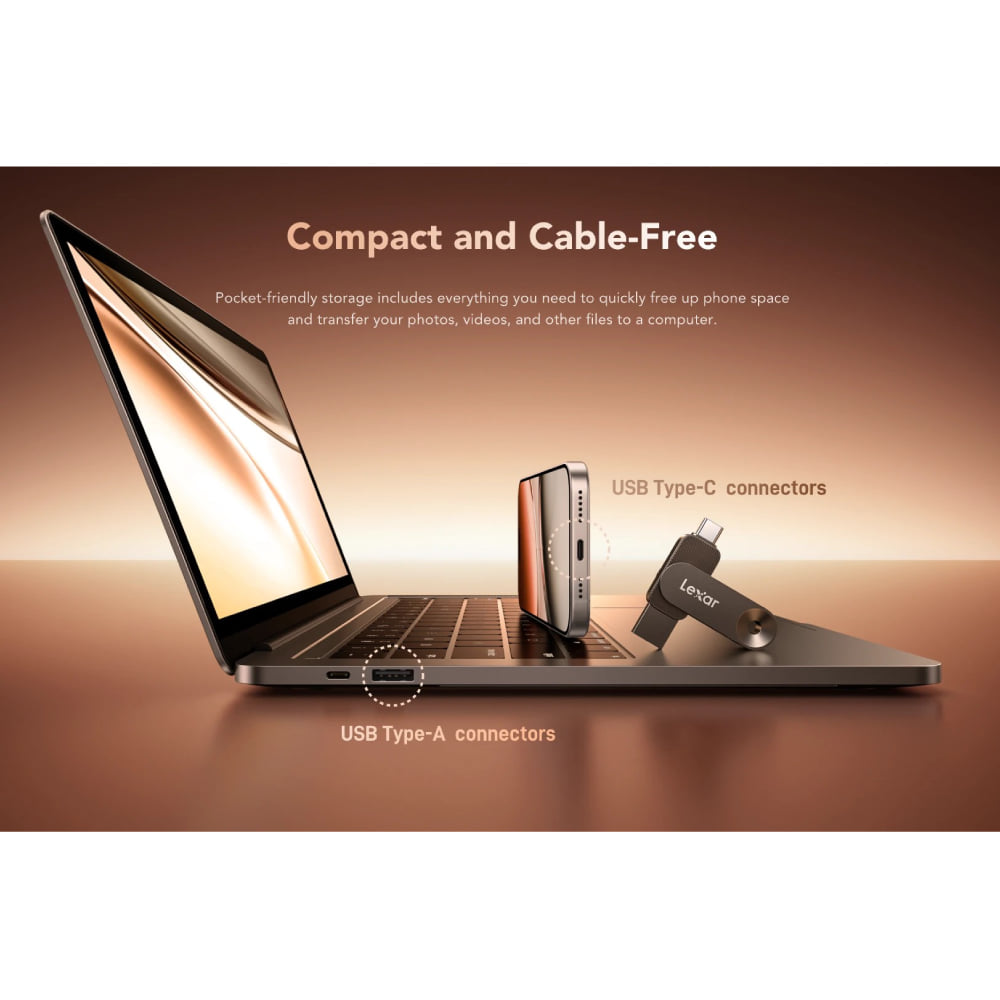 แฟลชไดรฟ์ LEXAR D500 128GB USB 3.2 GEN 1 DUAL USB TYPE-C/A 2-IN-1_4