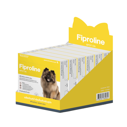 ยาหยอดกำจัดหมัดสุนัข FIPROLINE สำหรับสุนัข (น้ำหนัก 1-10 KG) [แพคใหญ่: 6 กล่อง]_0