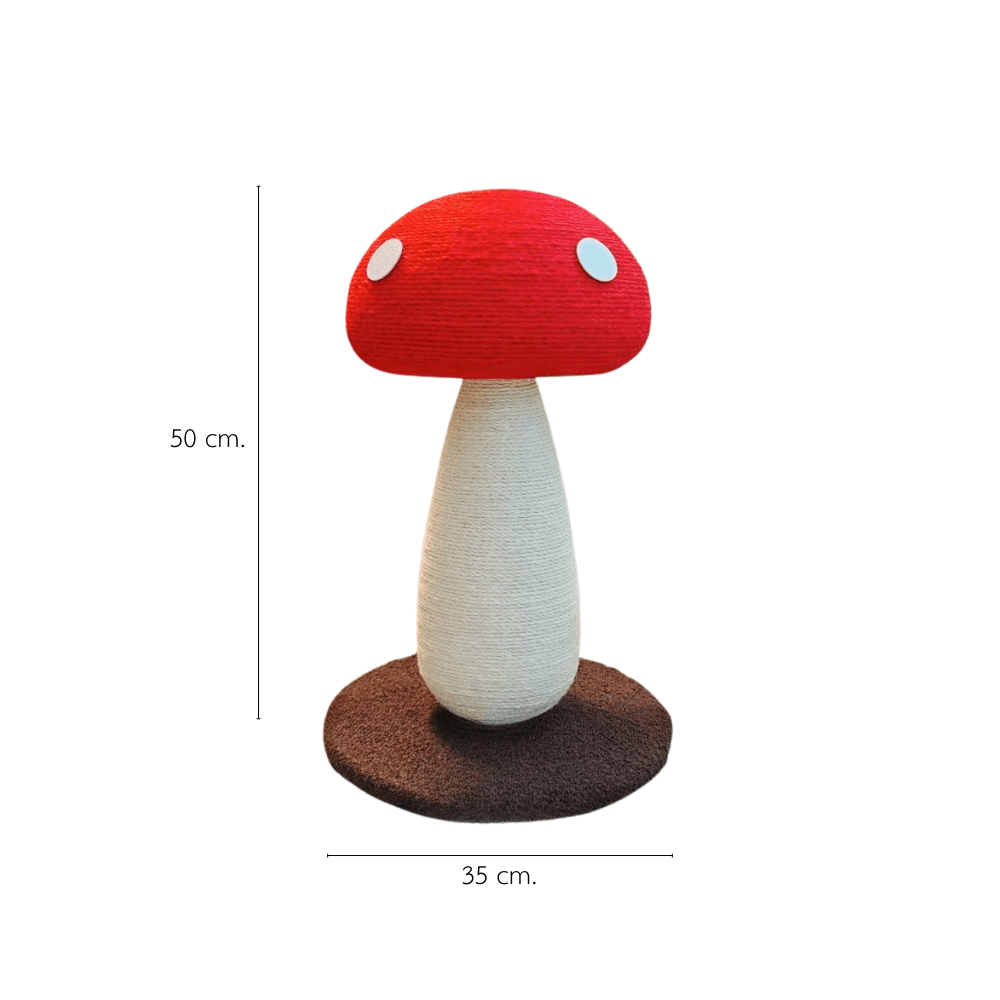 ที่ลับเล็บแมว PETELLE รุ่น MUSHROOM SCRATCHER ไซส์ M สีแดง_0