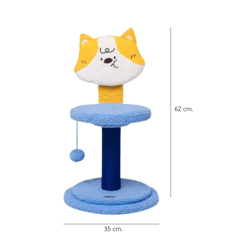 ที่ลับเล็บแมว PETELLE รุ่น SPIN SCRATCH POST สีฟ้า (SWEETIE SPIN)