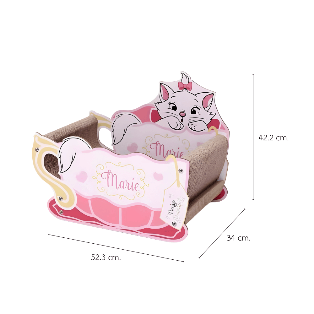 ที่ลับเล็บแมว PETELLE MARIE CAT COLLECTION เลาจน์แมวลายมารี ถ้วยกาแฟ
