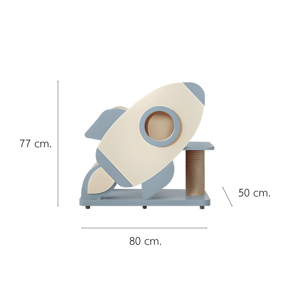 คอนโดแมว PETELE รุ่น ROCKET CAT CLIMBING FRAME SIZE S สีฟ้า