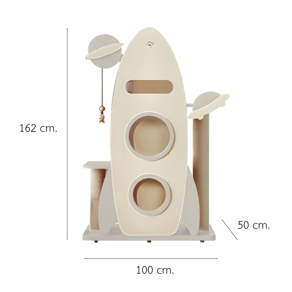คอนโดแมว PETELE รุ่น ROCKET CAT CLIMBING FRAME SIZE L สีเทา