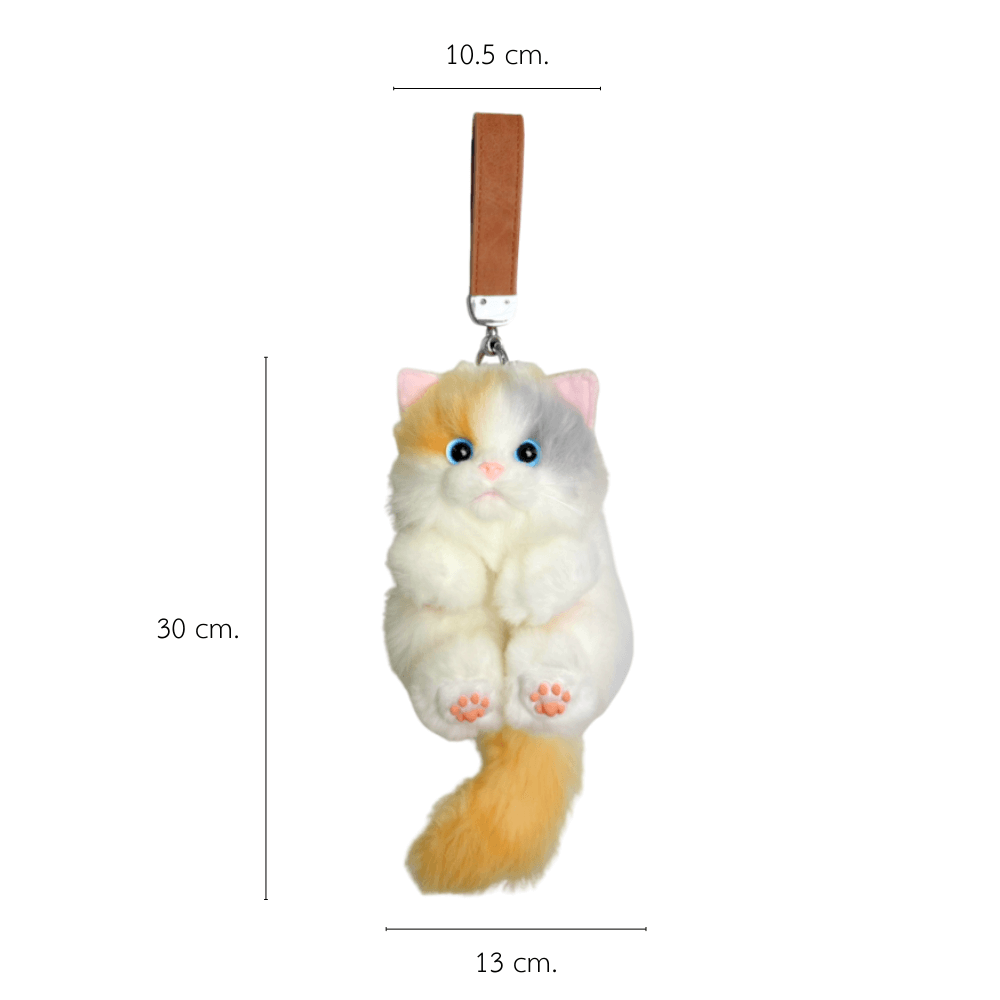 พวงกุญแจแมวขนนุ่ม PETELE รุ่น TYPE 01 CALICO PEACH GLOW
