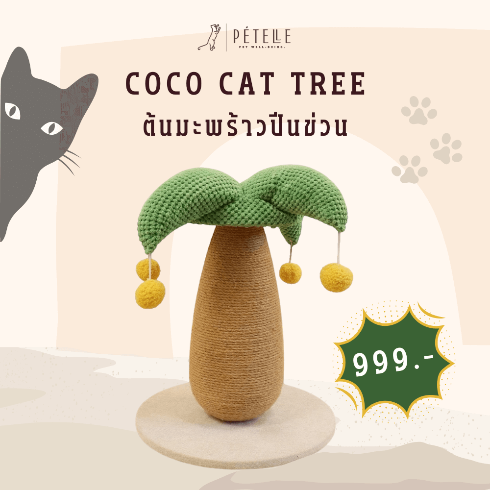 ที่ลับเล็บแมว PETELLE รุ่น COCO CAT TREE