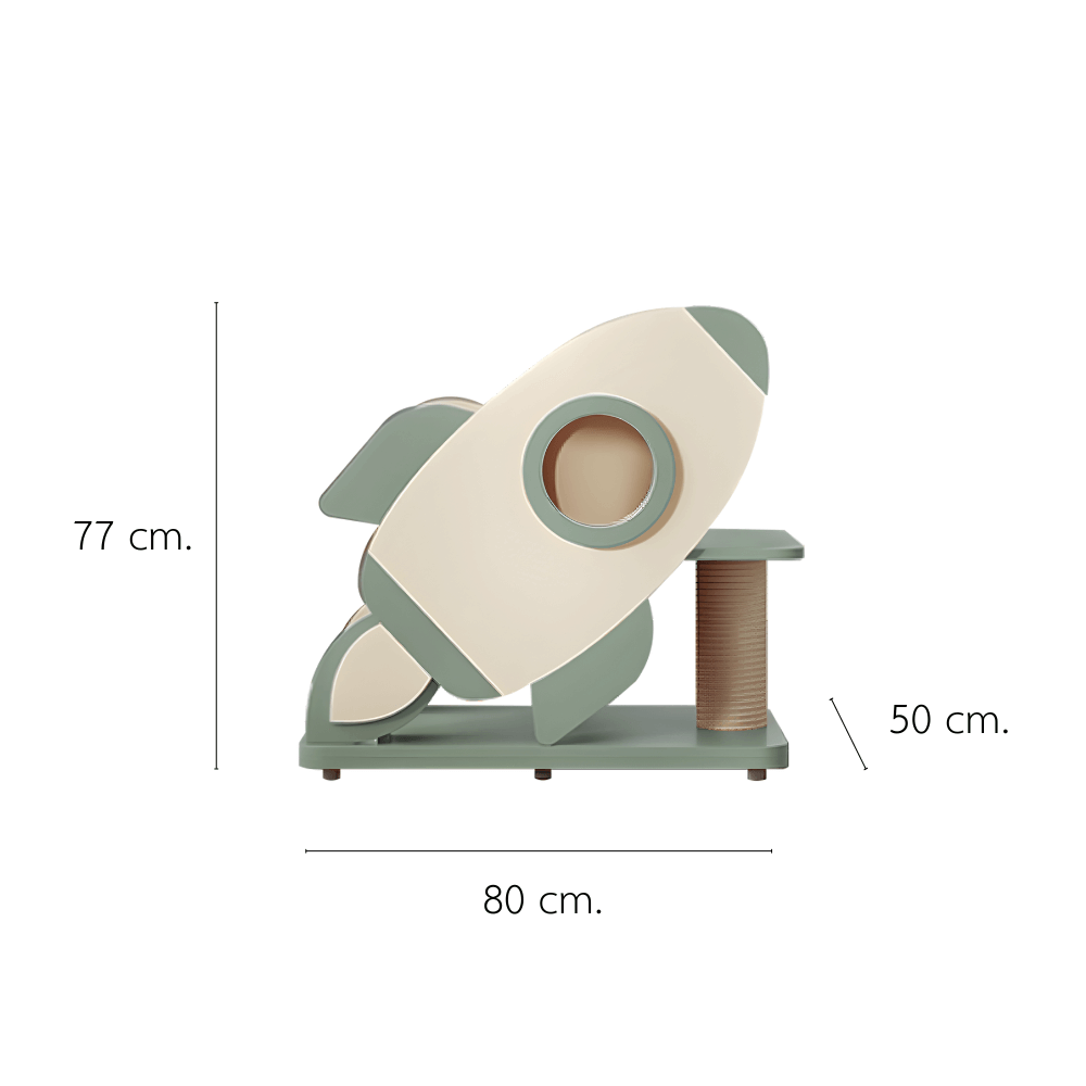 คอนโดแมว PETELE รุ่น ROCKET CAT CLIMBING FRAME SIZE S สีเขียว