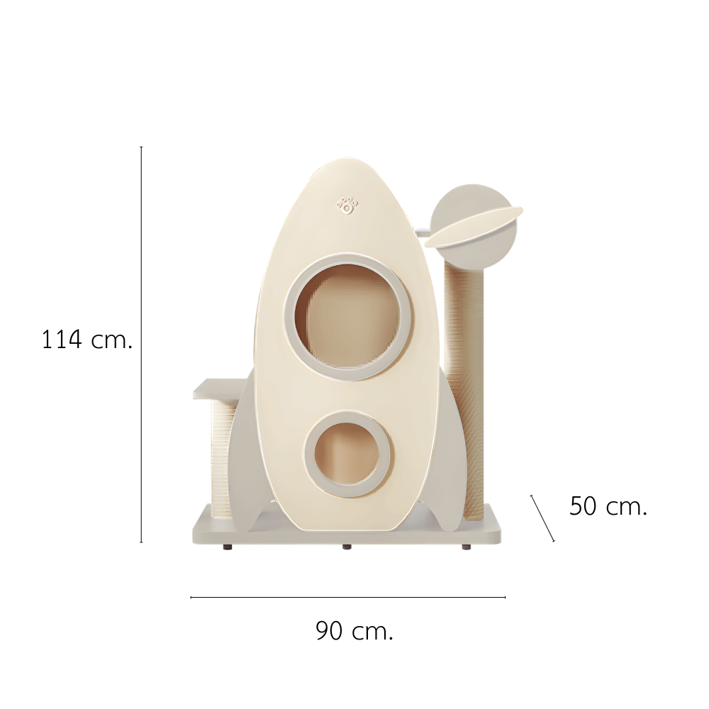 คอนโดแมว PETELE รุ่น ROCKET CAT CLIMBING FRAME SIZE M สีเทา