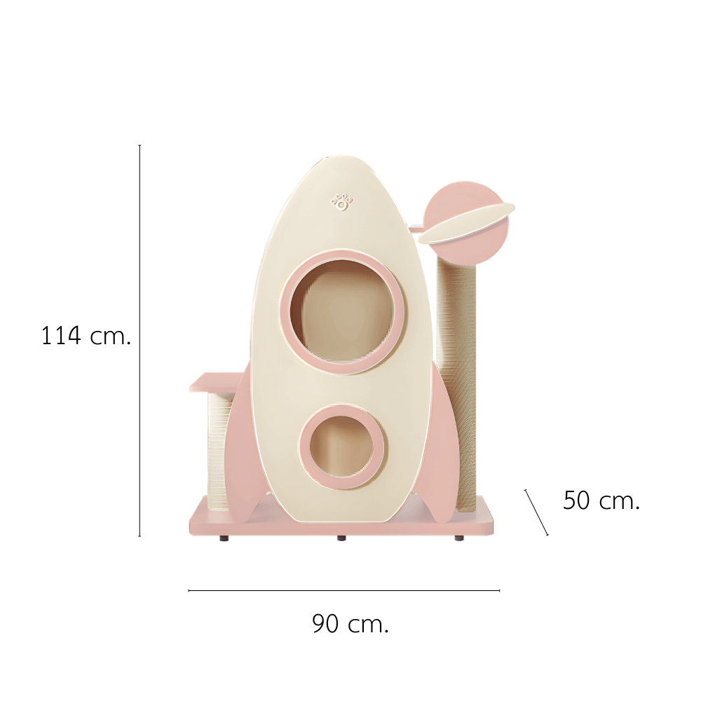 คอนโดแมว PETELE รุ่น ROCKET CAT CLIMBING FRAME SIZE M สีชมพู