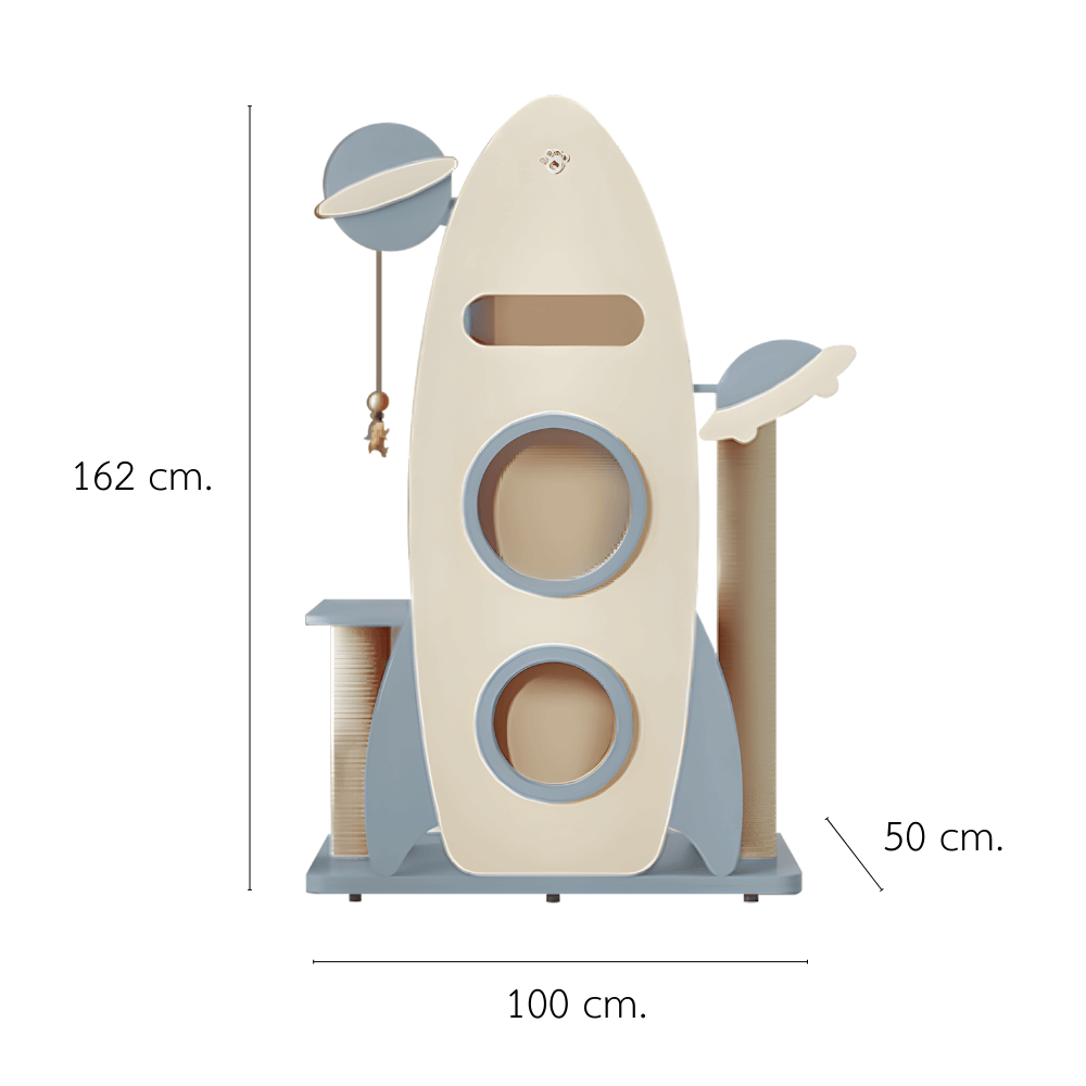 คอนโดแมว PETELE รุ่น ROCKET CAT CLIMBING FRAME SIZE L สีฟ้า