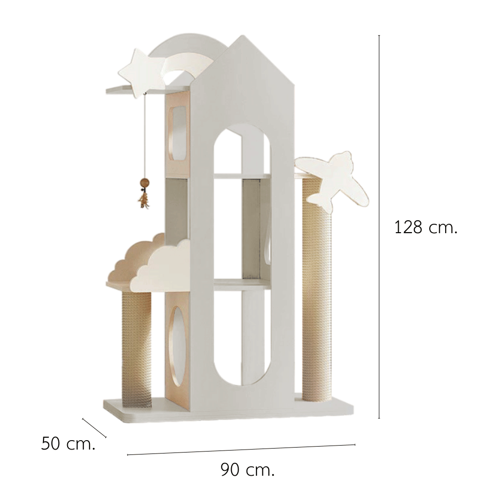 คอนโดแมว PETELE STARLIT CAT CLIMBING FRAME รุ่น PALACE SIZE L สีเทา