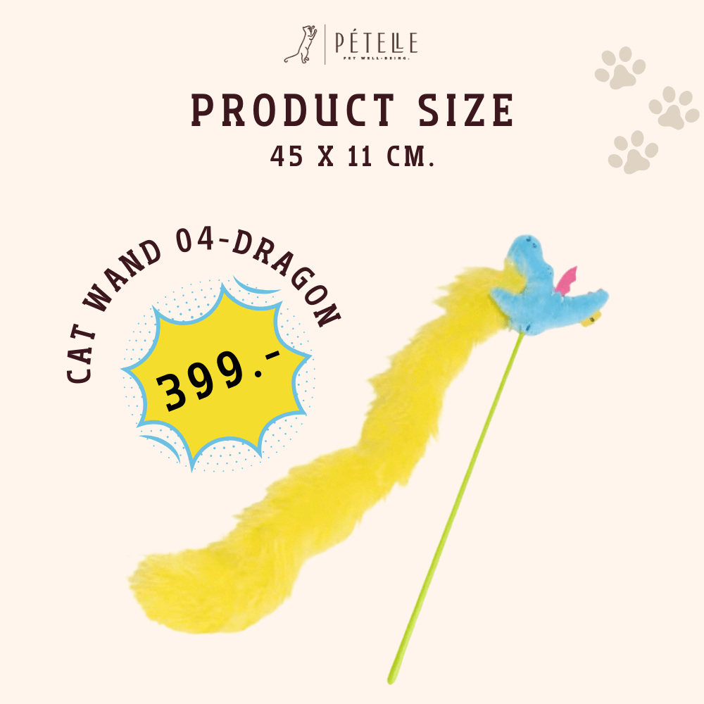 ไม้ตกแมว PETELLE รุ่น CAT WAND ลายมังกร_2