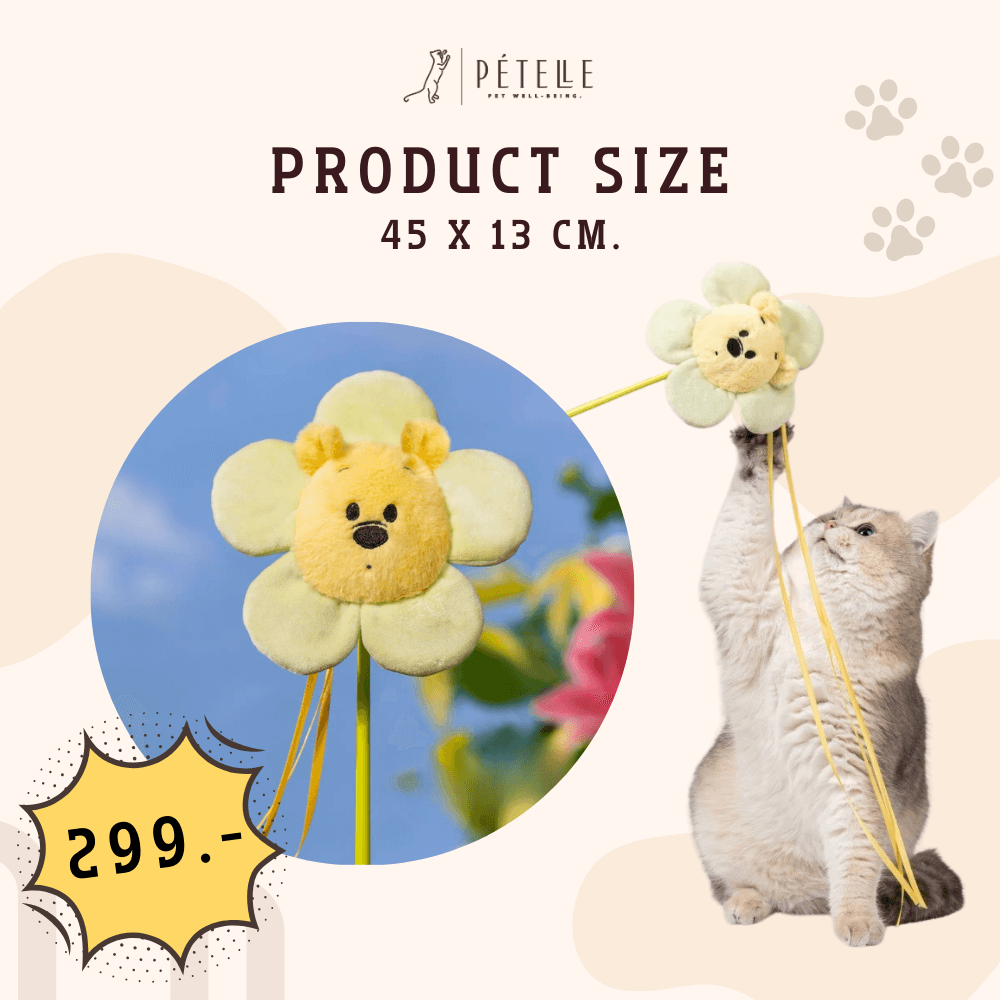 ไม้ตกแมว PETELLE รุ่น CAT WAND ลายดิสนีย์ วินนี่เดอะพูห์ (หมีพูห์)_3