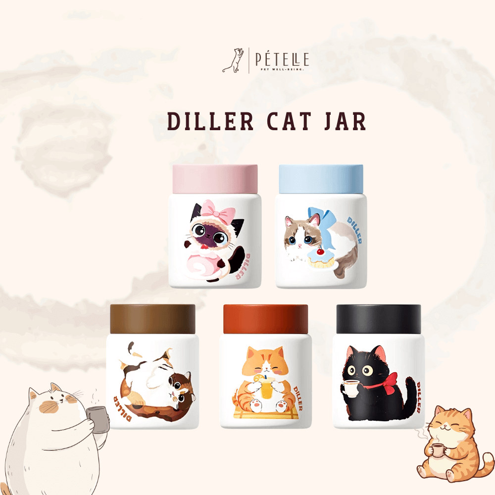 แก้วเก็บอุณหภูมิ PETELE รุ่น T-095 ขนาด 150 มล. สี ESPRESSO CAT