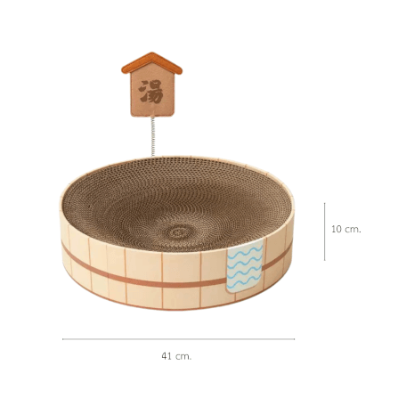 ที่ลับเล็บแมว PETELLE รุ่น ONSEN CAT SCRATCHER รูปทรงอ่างออนเซ็น_0
