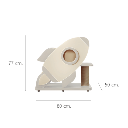 คอนโดแมว PETELE รุ่น ROCKET CAT CLIMBING FRAME SIZE S สีเทา