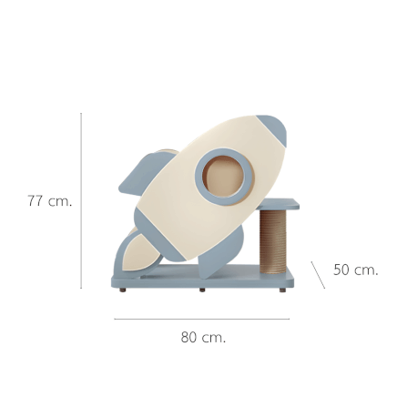คอนโดแมว PETELE รุ่น ROCKET CAT CLIMBING FRAME SIZE S สีฟ้า