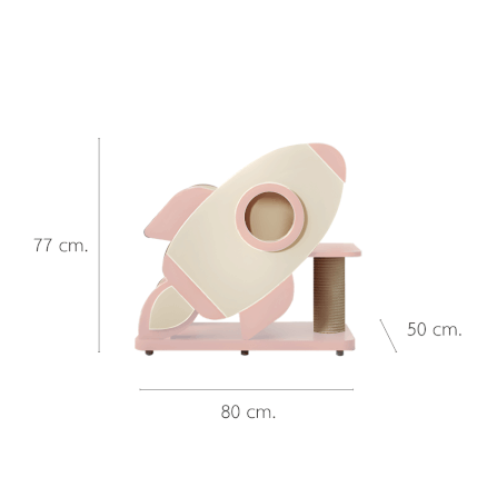 คอนโดแมว PETELE รุ่น ROCKET CAT CLIMBING FRAME SIZE S สีชมพู_1
