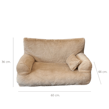 โซฟาสัตว์เลี้ยง PETELE รุ่น COZY PET SOFA ไซส์ L สีครีมอ่อน_1