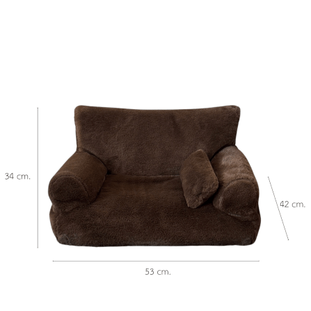 โซฟาสัตว์เลี้ยง PETELE รุ่น COZY PET SOFA ไซส์ M สีน้ำตาลเข้ม_1