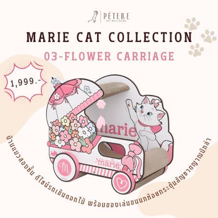 ที่ลับเล็บแมว PETELLE MARIE CAT COLLECTION บ้านแมวลายมารี กาน้ำชา_4