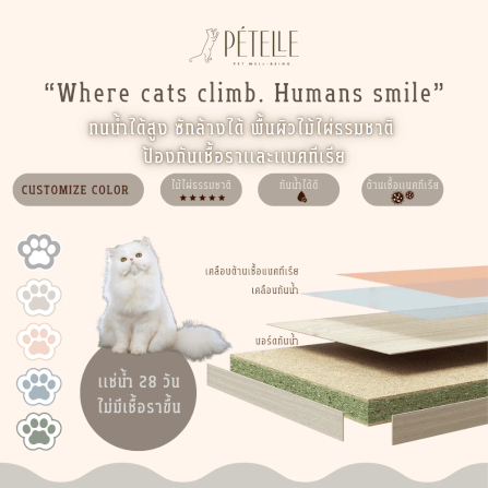 คอนโดแมว PETELE รุ่น STACKED NEST CAT CLIMBING FRAME SIZE M_4