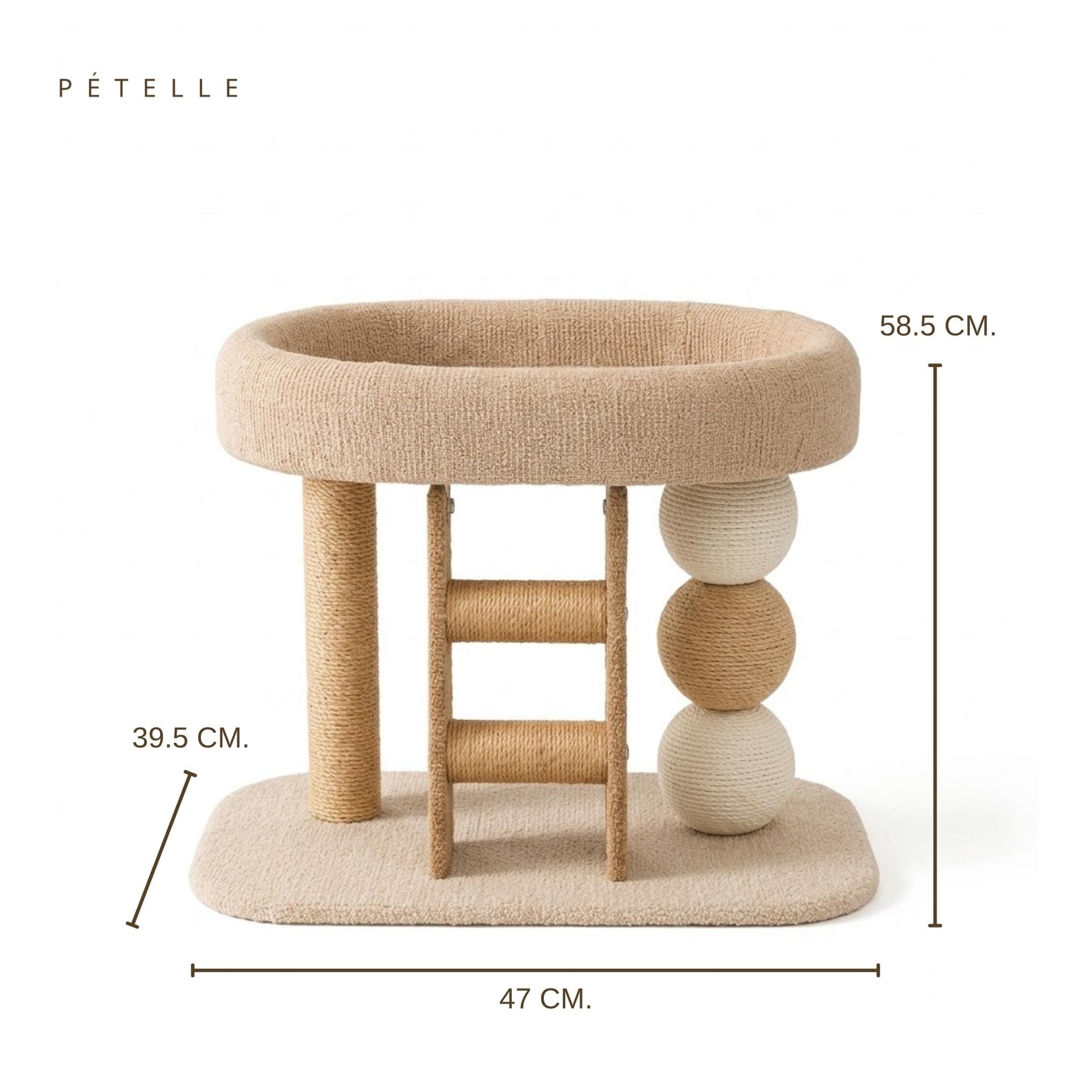 ที่นอนแมวพร้อมที่ปีนเล่น PETELLE รุ่น FUR PODIUM_0