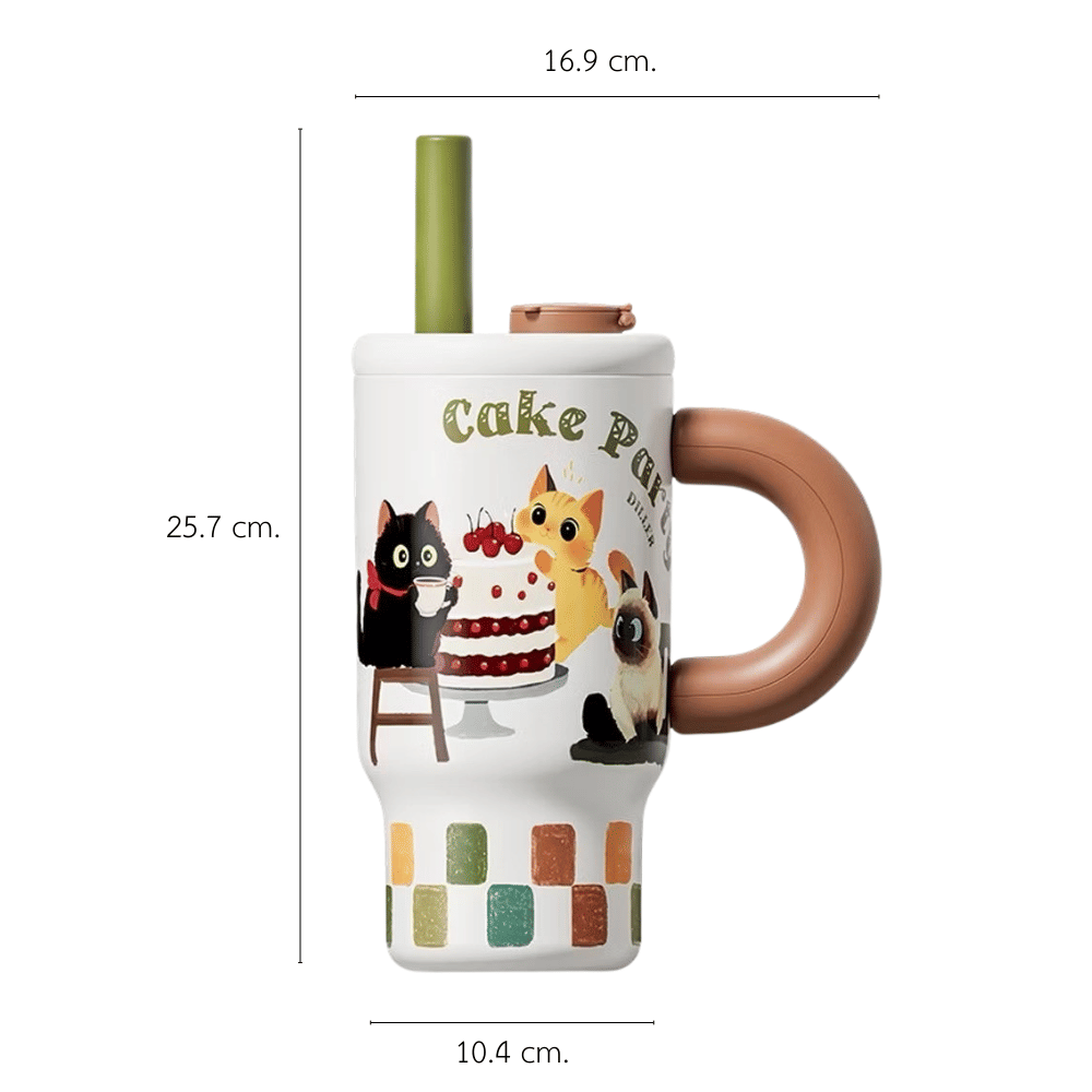 แก้วเก็บอุณหภูมิ พร้อมหลอด PETELE รุ่น DILLER CAKE PARTY TUMBLER ขนาด 1000 มล._1