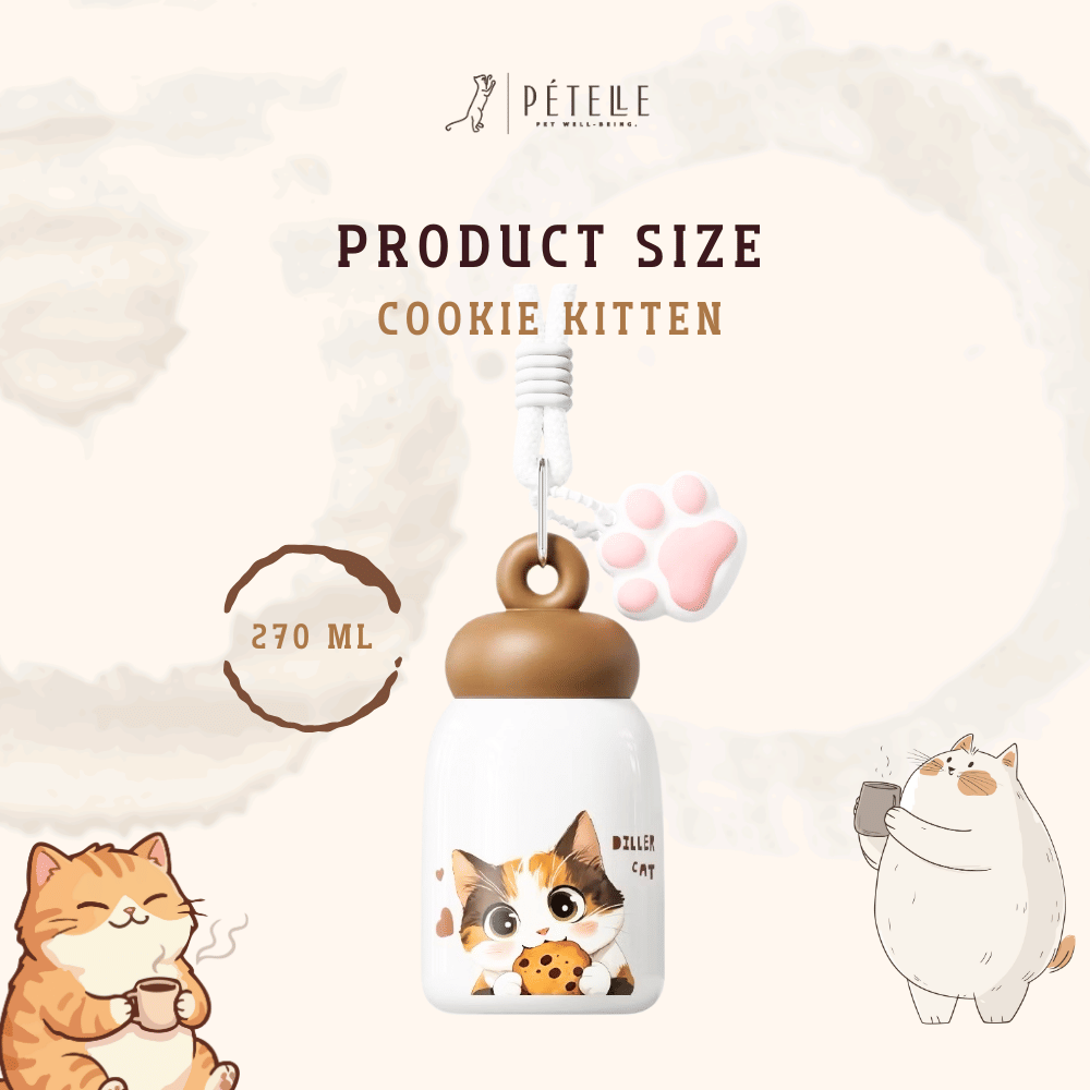 แก้วเก็บอุณหภูมิ แบบพกพา PETELE รุ่น DILLER POCKET BOTTLE ขนาด 270 มล.สี COOKIE KITTEN_2