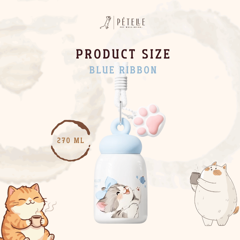 แก้วเก็บอุณหภูมิ แบบพกพา PETELE รุ่น DILLER POCKET BOTTLE ขนาด 270 มล.สีฟ้า BLUE RIBBON_2