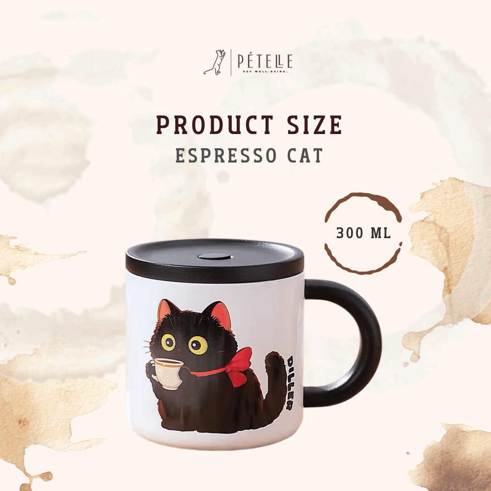 แก้วเก็บอุณหภูมิ PETELE รุ่น DILLER COZY MUG ขนาด 300 มล. สีดำ ESPRESSO CAT_2